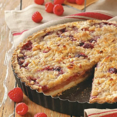 Pear And Raspberry Frangipane Tart