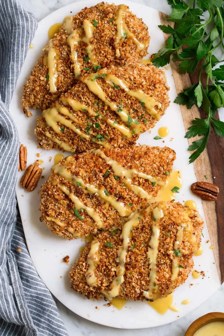 Pecan Crusted Baked Chicken Breasts