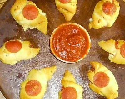 Pepperoni And Cheese Crescent Roll-Ups