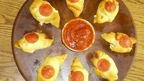 Pepperoni And Cheese Crescent Roll-Ups