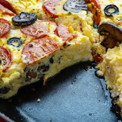 Pepperoni Egg Pizza Bake Casserole