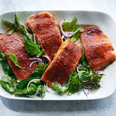 Peppery Sweet Oven Roasted Salmon