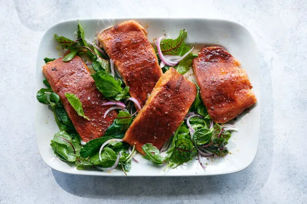 Peppery Sweet Oven Roasted Salmon