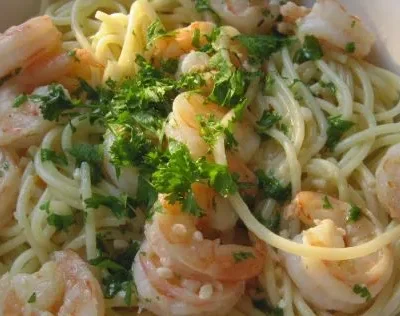 Perfect Garlic Shrimp Linguine Scampi