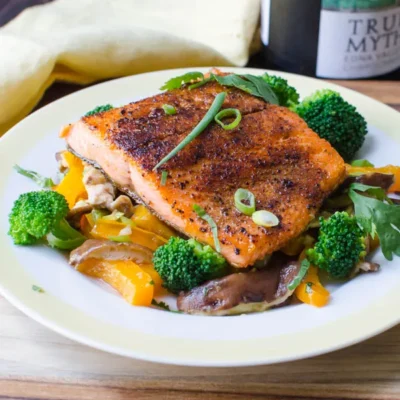 Perfectly Crispy Pan-Seared Salmon With A Spicy Twist