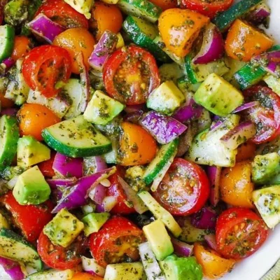 Pesto-Infused Tomato And Cucumber Salad Recipe