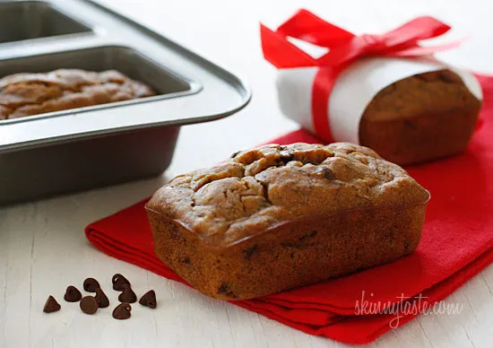 Petite Chocolate Chip Banana Bread Loaves