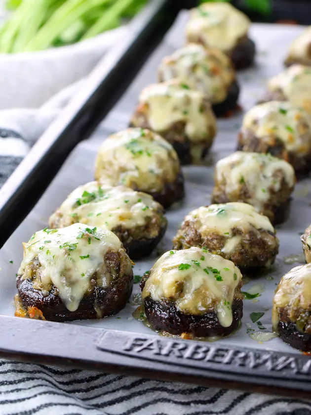 Philly Cheesesteak Stuffed Portobello Mushrooms