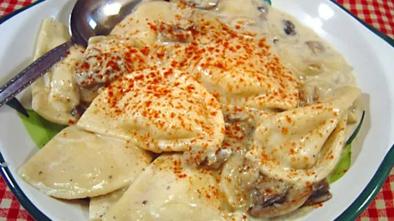 Pierogies With Creamy Mushroom And