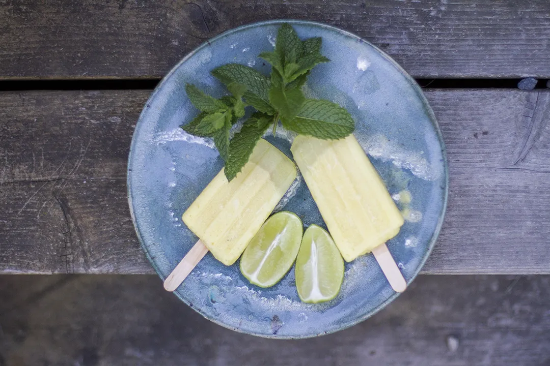 Pineapple And Lime Popsicles