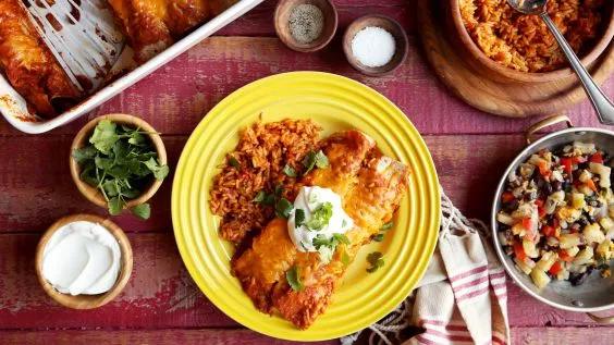 Pineapple-Black Bean Enchiladas