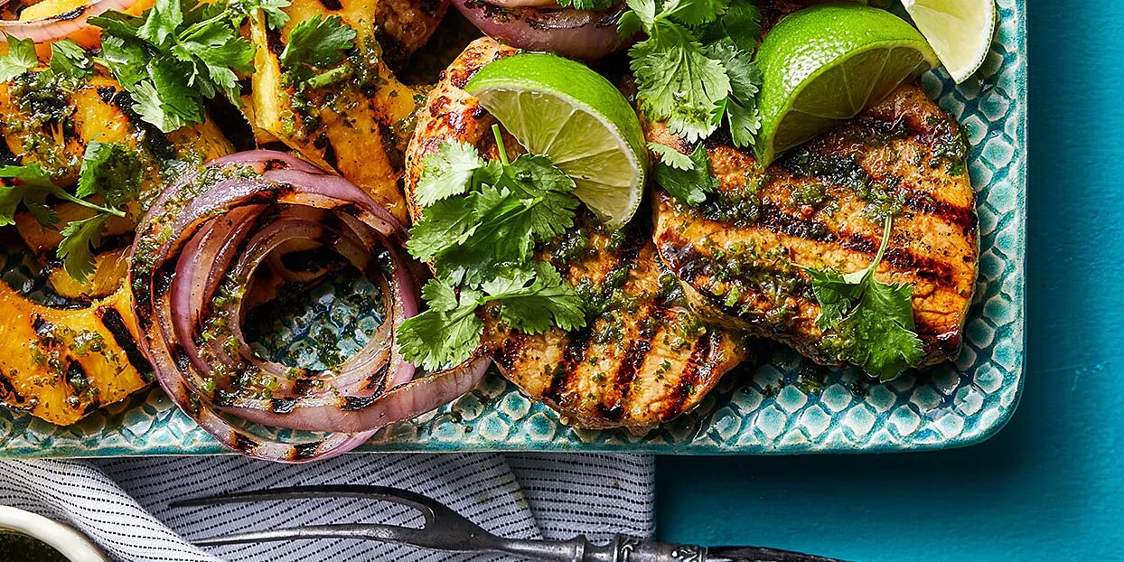 Pineapple Grilled Pork Chops