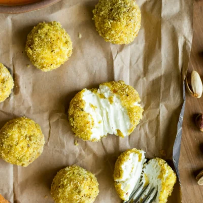 Pistachio Goat Cheese Bites