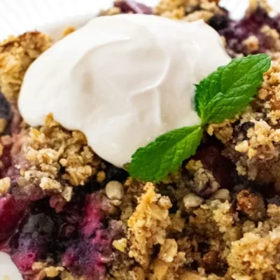 Plum And Blueberry Crisp