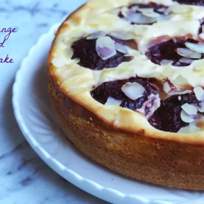 Plum And Orange Baked Cheesecake