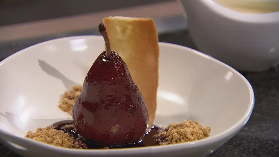 Poached Pears In Australian Shiraz