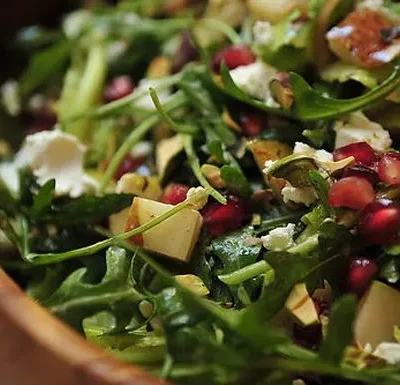 Pomegranate Pear And Arugula Salad