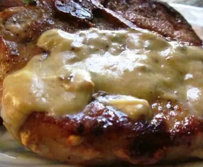 Pork Chops With Blue Cheese Gravy