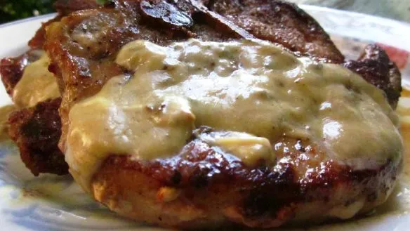 Pork Chops With Blue Cheese Gravy