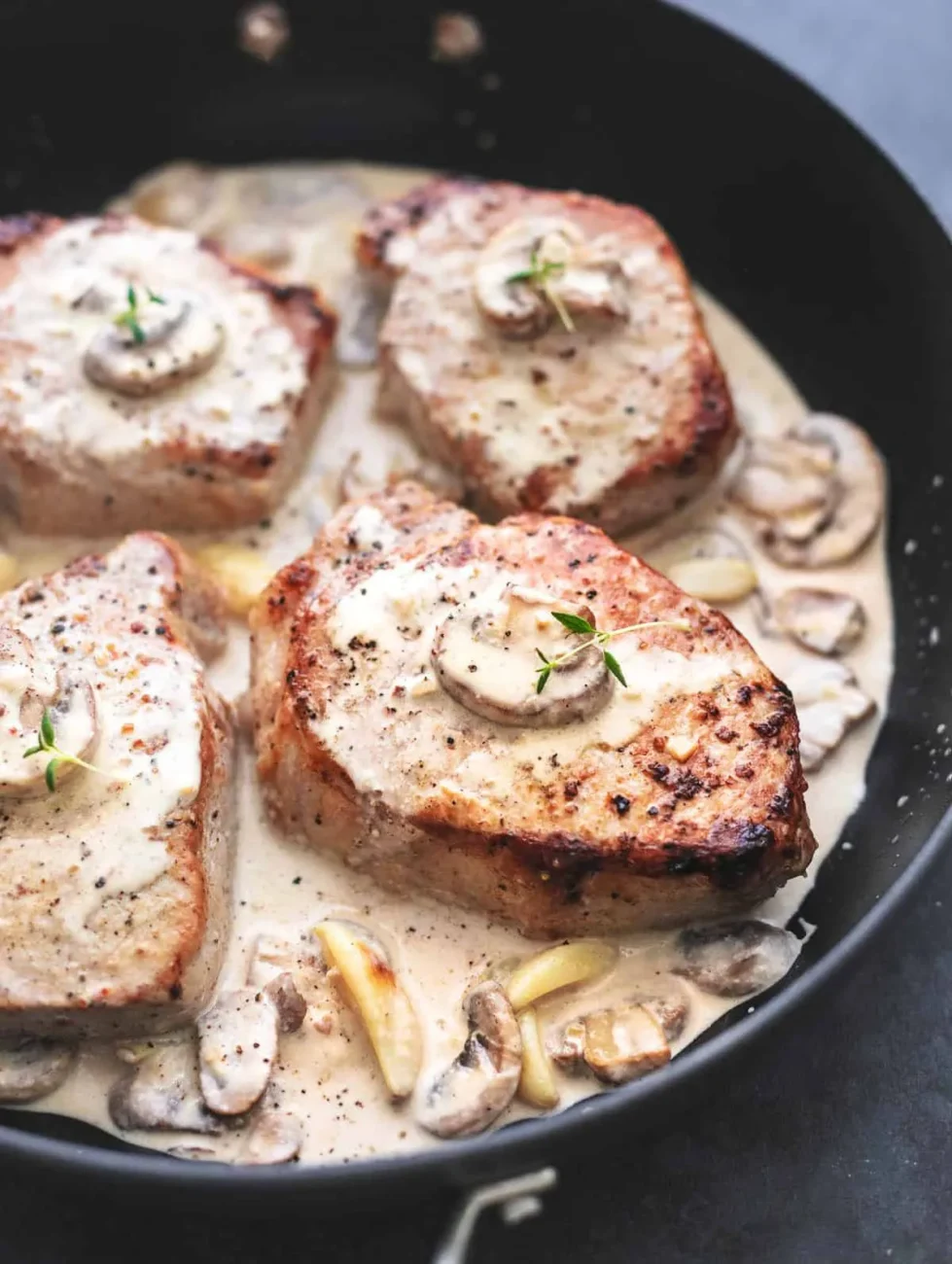 Pork Chops With Savory Mushroom