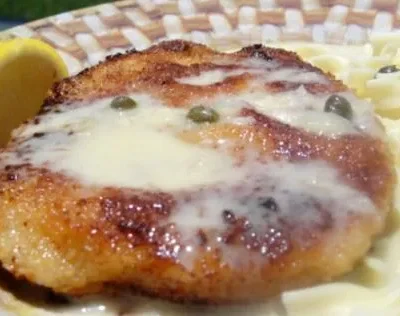 Pork Schnitzel With Lemon- Caper Cream