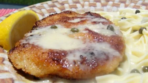 Pork Schnitzel With Lemon- Caper Cream