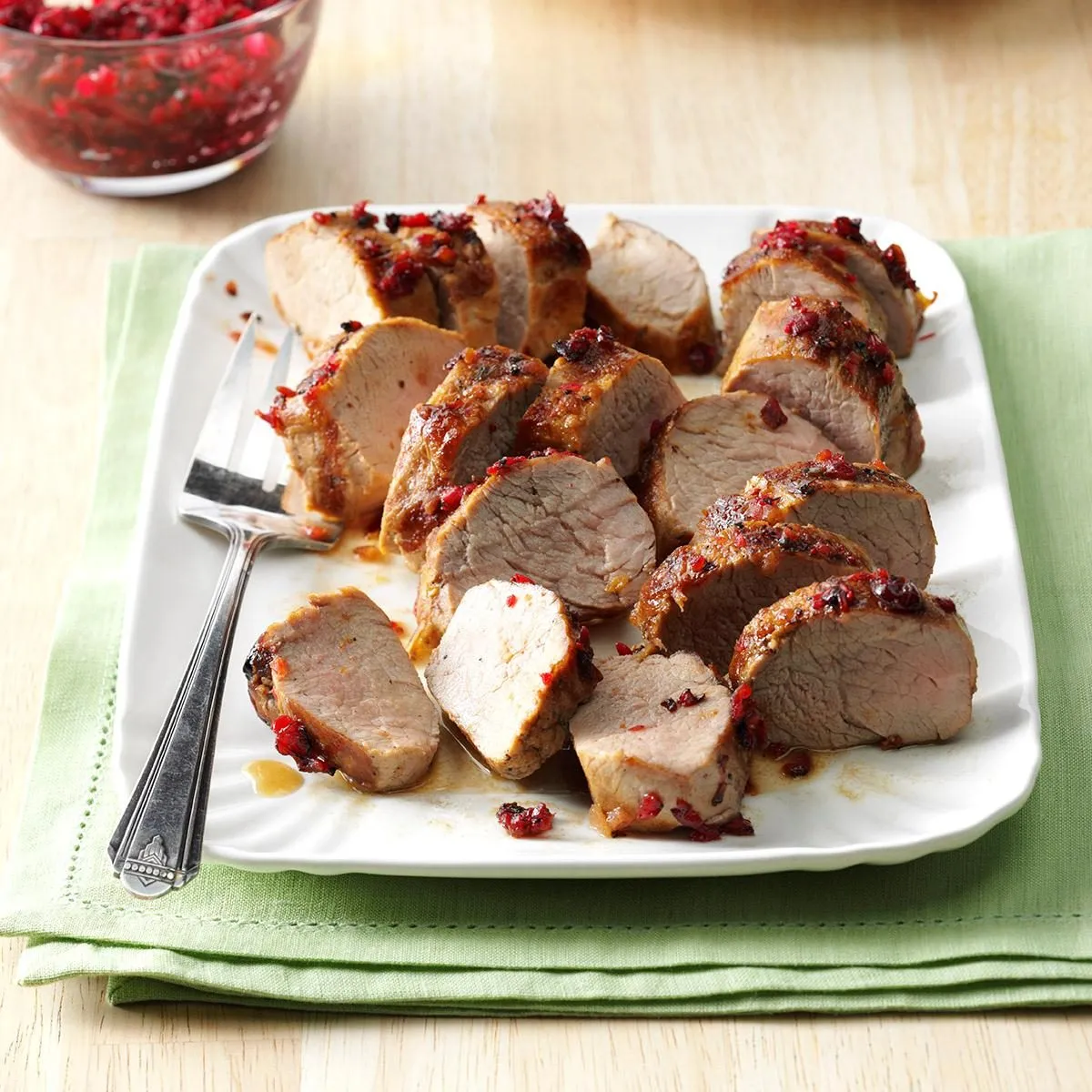 Pork Tenderloin With Gingered Cranberry Or