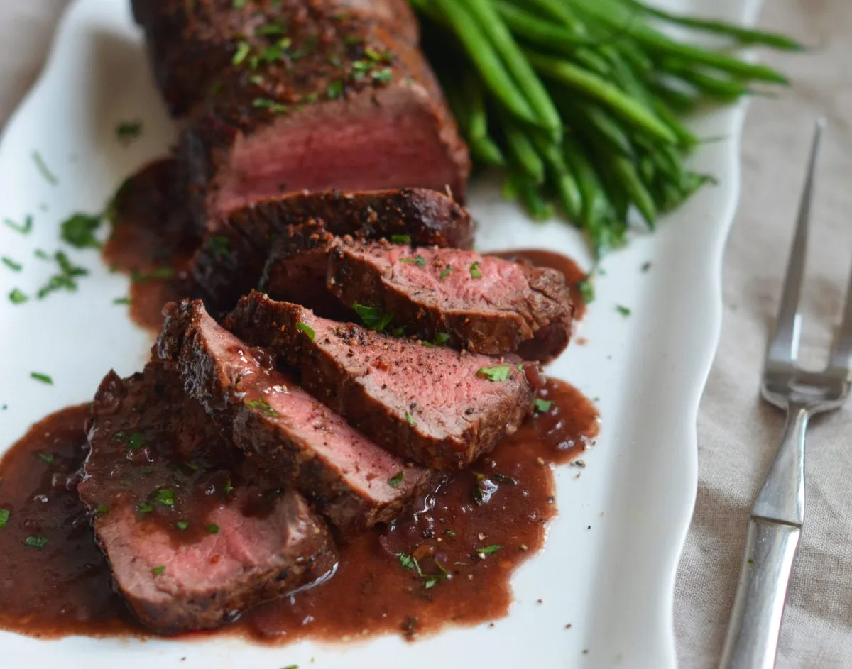 Pork Tenderloin With Merlot Shallot Sauce