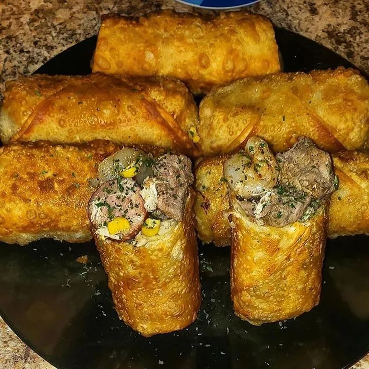 Potato And Shrimp Eggrolls