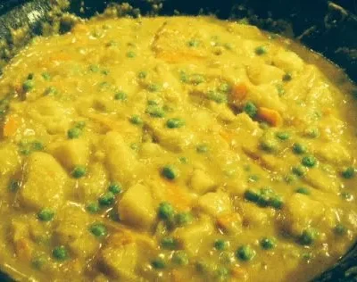 Potato Curry With Peas And Carrots