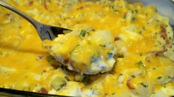 Potato Egg Casserole A La Hot Potato Salad