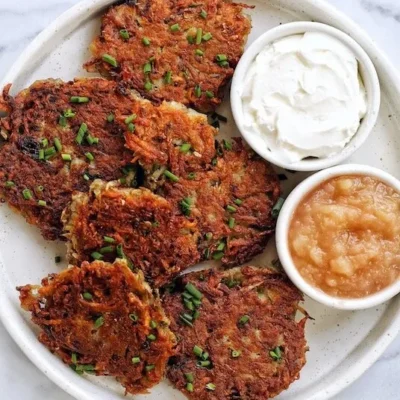 Potato Latkes With Homemade Applesauce