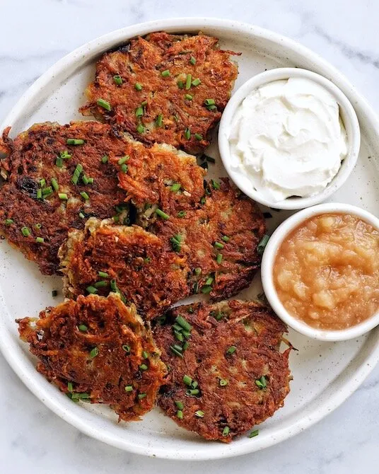 Potato Latkes With Homemade Applesauce