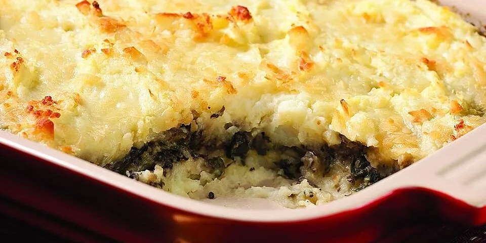 Potato, Spinach, & Mushroom Casserole