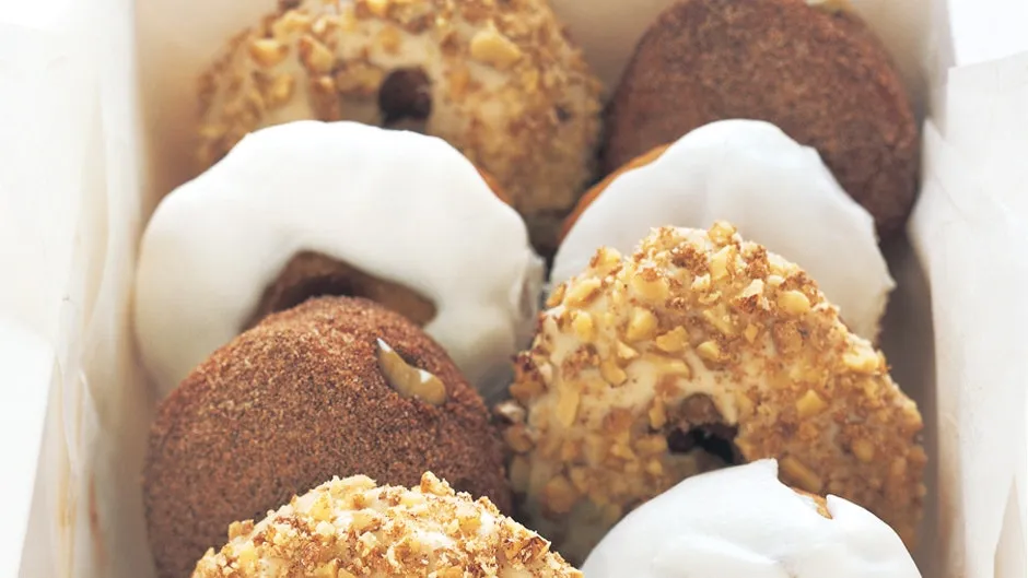 Powdered Pumpkin Doughnuts