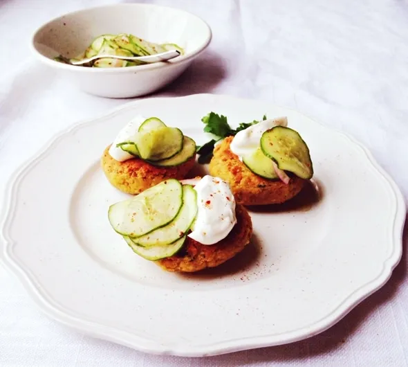 Prawn Cakes With Cucumber Relish