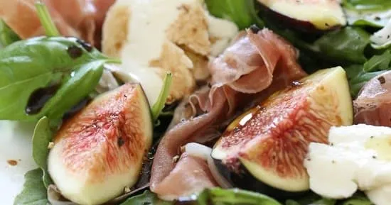 Prosciutto, Mozzarella And Fig Salad With Arugula