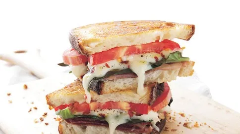 Prosciutto, Tomato And Basil Grilled Cheese