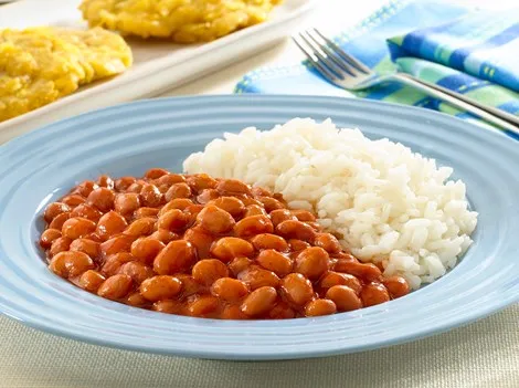 Puerto Rican Rice And Beans Pink Beans