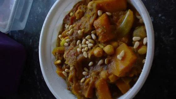 Pumpkin, Banana And Chickpea Curry