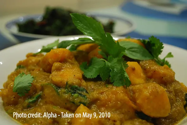 Pumpkin, Banana And Chickpea Curry