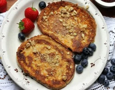 Pumpkin French Toast With Toasted Walnuts