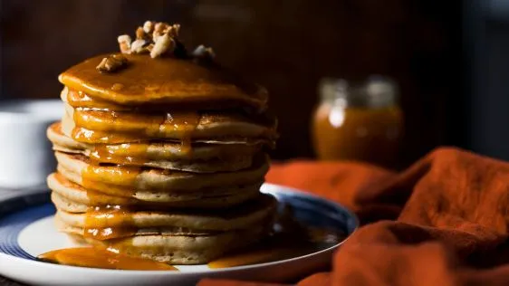 Pumpkin Pancakes With Pumpkin Maple