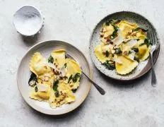 Pumpkin Ravioli With Sage Butter Sauce