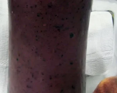 Purple Power Blackberry Peach Smoothie