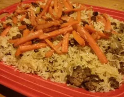 Qaubuli Palau Yellow Rice With Carrots And