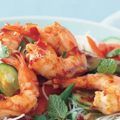 Quick Chinese Shrimp Pasta Salad