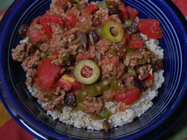 Quinoa Beef Picadillo