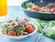 Quinoa Stir Fry With Spinach &Amp; Walnuts