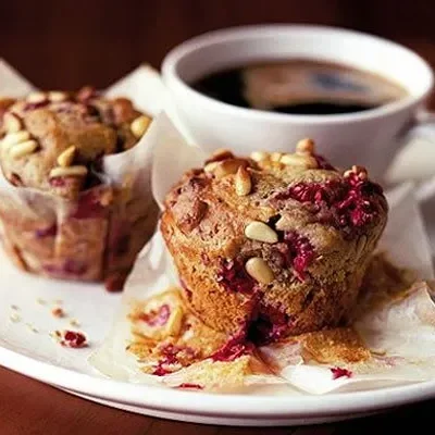 Raspberry And Coffee Muffins